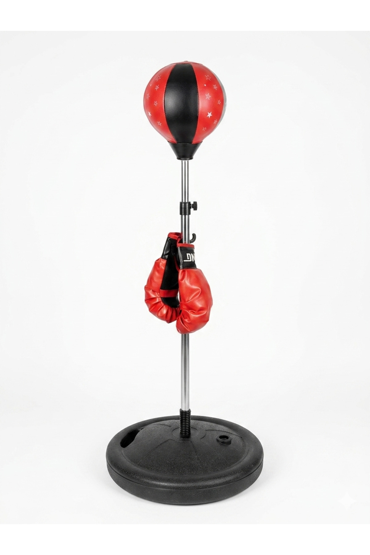 1 Adet 70-106 CM Ayarlanabilir Çocuk Boks Standı Seti - Şişirme Pompası ve 1 Çift Eldivenli-Çocuklar İçin Boy Ayarlı Spor Ekipmanı