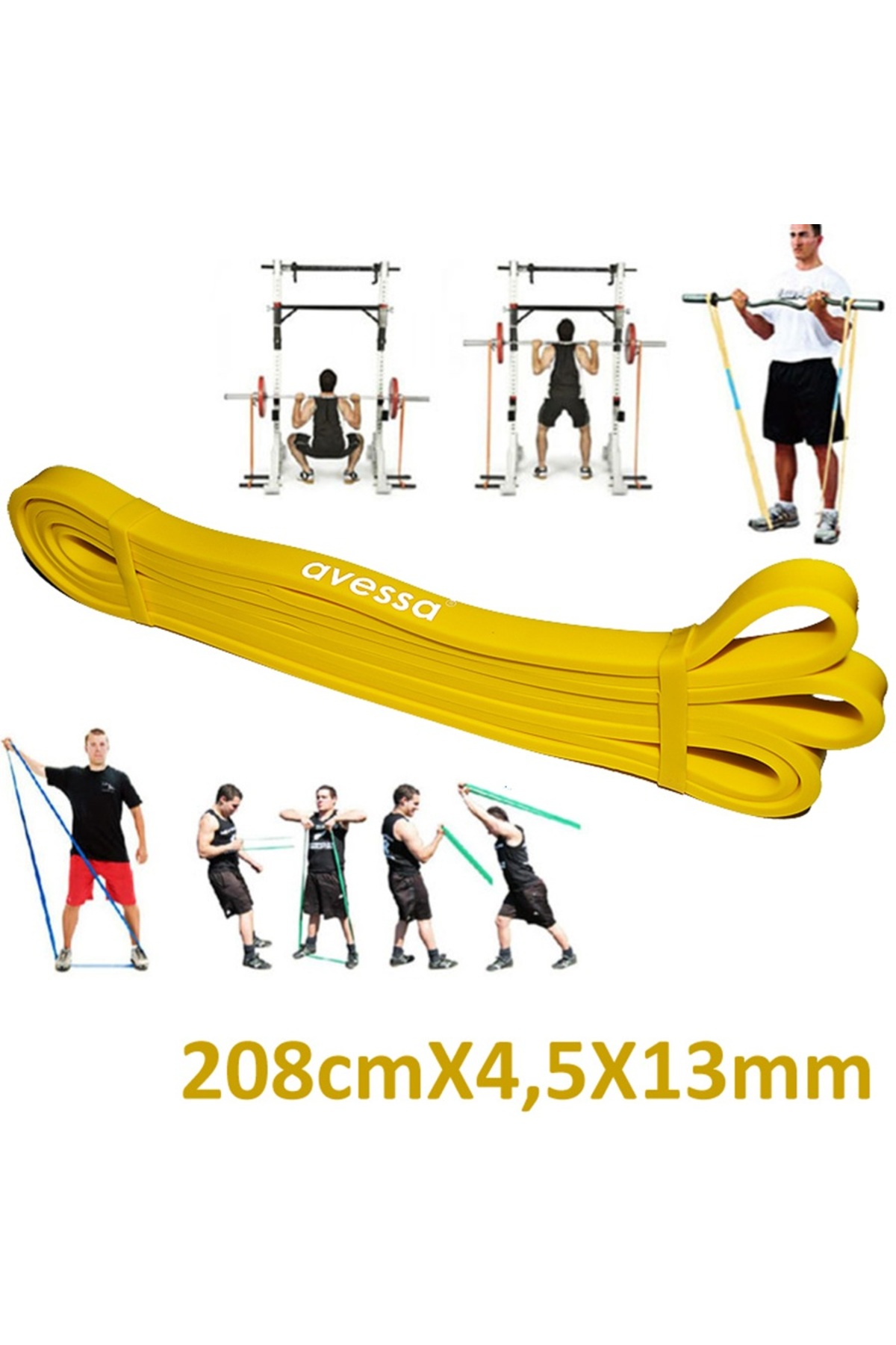 1 Adet Direnç Lastiği 208CM x(1,5X13MM)(3,5-4,5kg)Latex Pilates Yoga Spor Egzersiz Fizik Tedavi