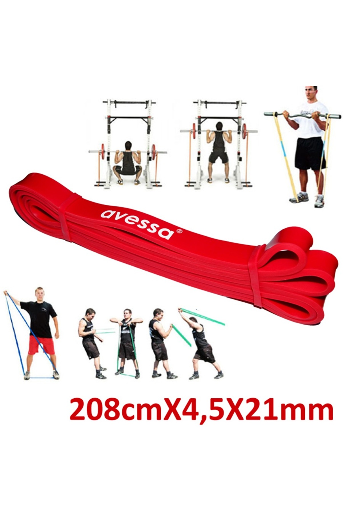 1 Adet Direnç Lastiği 208CM x(2,5X21MM)(5,5-7kg)Latex Pilates Yoga Spor Egzersiz Fizik Tedavi