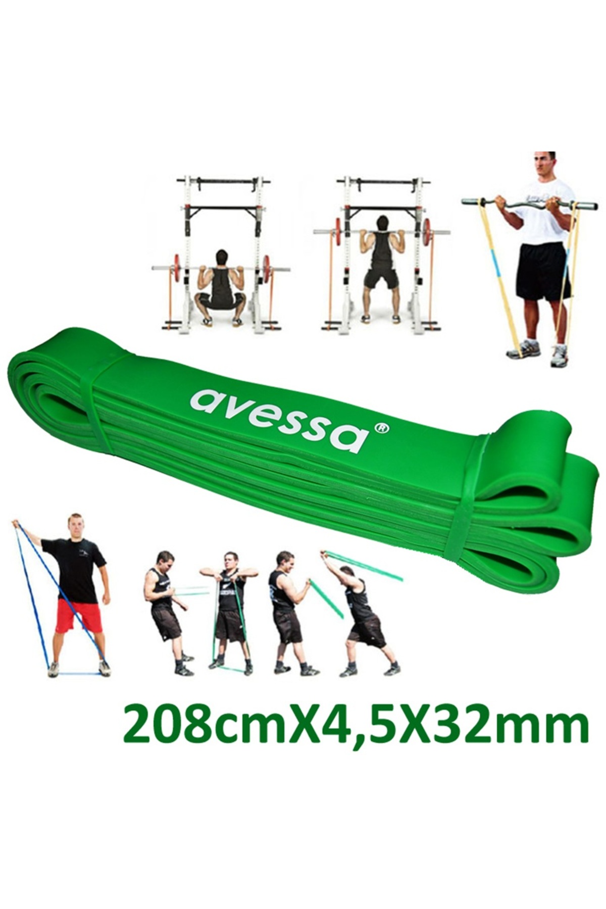 1 Adet Direnç Lastiği 208CM x (3,5X32MM)(7-9kg)Latex Pilates Yoga Spor Egzersiz Fizik Tedavi