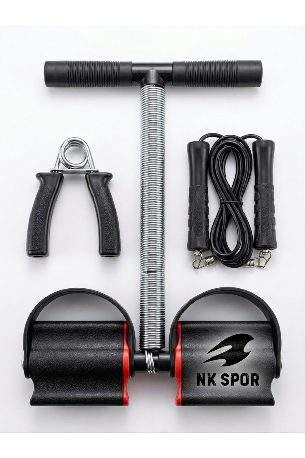 NK Spor 3’lü Fonksiyonel Body Trimmer Seti - Body Trimmer Karın Egzersiz Alet-El Yayı ve Atlama İpi